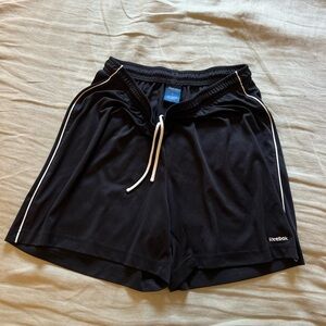 Reebok Men's Black Shorts with White Trim
